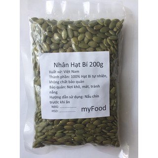 200-500g Nhân hạt Bí Xanh (Sống)