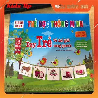 Thẻ học thông minh 15 chủ đề 216 thẻ,Thẻ học thông mình nhiều chủ đề,Thẻ học thông minh cho bé
