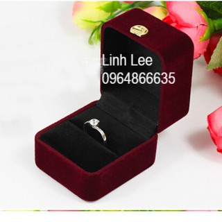 Hộp nhẫn cao cấp ,hộp nhung vuông đựng nhẫn,đựng bông sang trọng,giá rẻ (kèm ảnh thật)