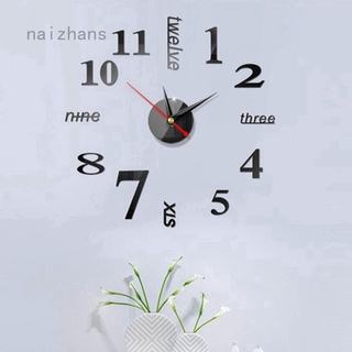 Đồng Hồ Dán Tường Mặt Gương 3d Hiện Đại Mới