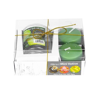 Hộp 2 nến thơm mini votive Miss Candle NQM2097 (Lựa chọn 11 màu)