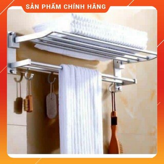 [HÀNG SIÊU TỐT] Giá treo khăn nhà tắm 2 tầng nhôm