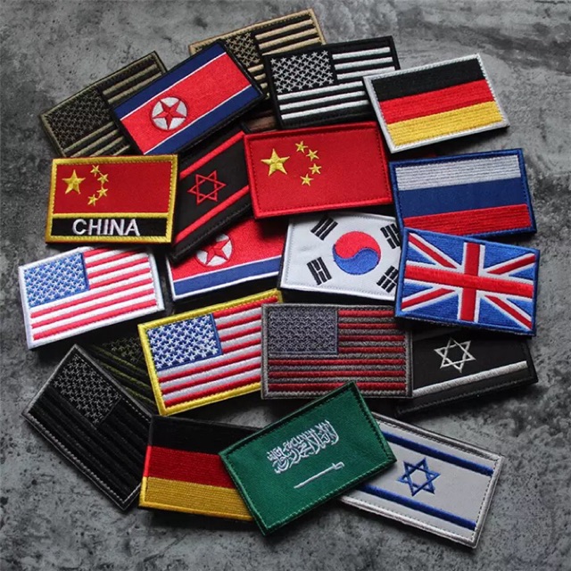 Patch dán velcro cờ các nước