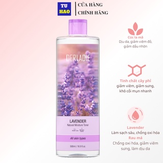 Nước Hoa Hồng Dưỡng Ẩm Giảm Viêm Giảm Mụn Derladie Lavender Natural Moisture Toner 500ml