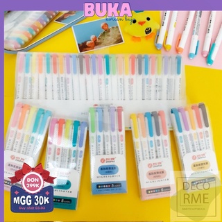 Link 2 Bút đánh dấu 2 đầu ShiPai dupe Midliner- 1 chiếc phụ kiện văn phòng phẩm Decorme