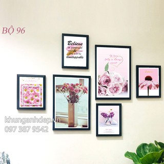Khung ảnh treo tường kèm hình hoa i hình MS-096