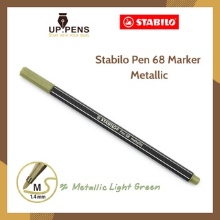 Bút lông nhũ Stabilo Pen 68 Metallic Marker - 1.4 mm - Màu xanh lá mạ nhũ (Light Green)