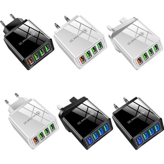 Củ Sạc Nhanh 4 Cổng Usb 3.1A Phích Cắm EU / US Cho Điện Thoại / Máy Tính Bảng