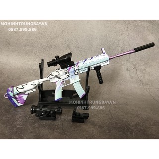 MÔ HÌNH M416 THỎ TUYẾT BĂNG GIÁ - PUBG TẶNG SCOPE + KỆ