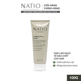 Kem Làm Sạch Tế Bào Chết Thanh Lọc Da Cho Nam Natio For Men Purifying Face Scrub 100g