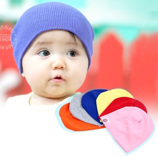 Sét 03 Mũ cotton màu cho bé yêu 3-24 tháng