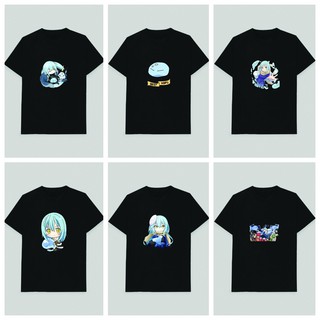 Áo thun phông đen in hình Tensei-shitara Slime datta Ken Chuyển Sinh Thành Slime chibi anime thời trang nam nữ