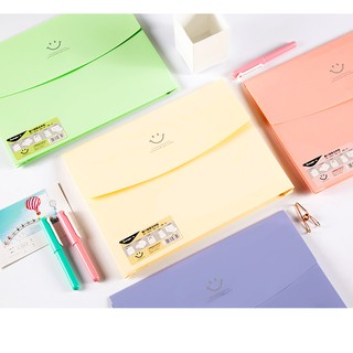 File đựng tài liệu, sách vở hình mặt cười A4 các màu Guangbo A9034