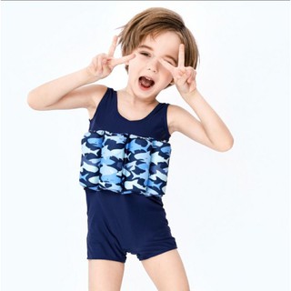 Áo bơi trợ nổi có 8 thanh phao cho bé trai hiệu Momasong size 8-18kg