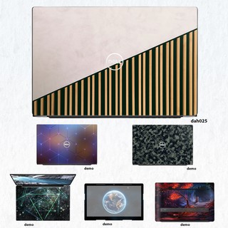 Skin dán Laptop Dell in hình đá phối gỗ - dah025 (inbox mã máy cho Shop)