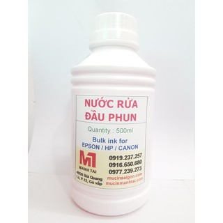 Nước rửa đầu phun 500ml chuyên dùng cho máy in Epson / Hp / Canon