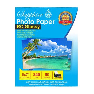 Giấy in ảnh Japan SAPPHIRE RC 230g 13x18