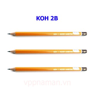 2 Cây Bút Chì Gỗ Vàng 2B KOH- Bút Chì 2B thân gỗ vỏ vàng