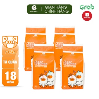 Combo 4 Tã Bỉm quần Size XXL18 ENBLANC KEEP FRIENDS Nội Địa Hàn Siêu Thấm Hút, Thoáng Mát