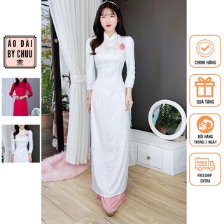 Áo dài cách tân tay bồng vải gấm sang trọng không kèm quần CHUU AD8005