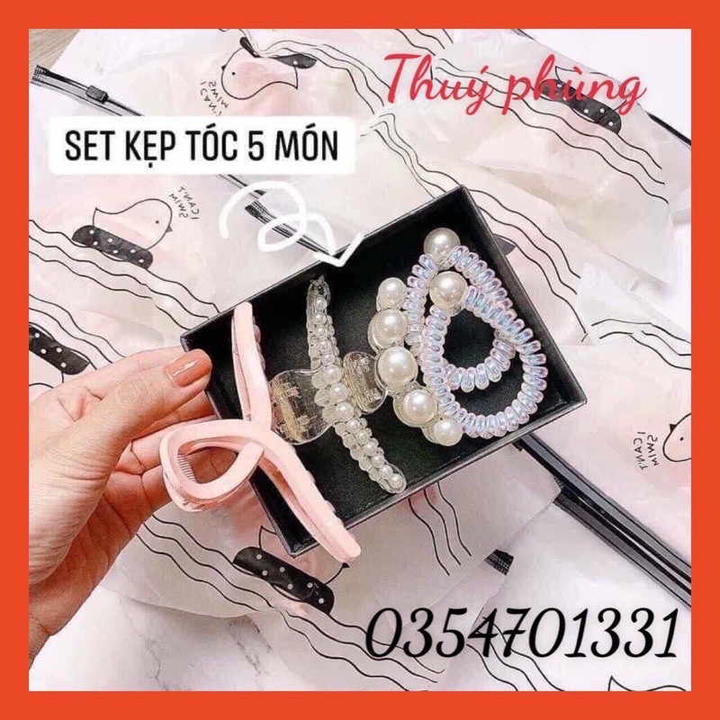 SÉT CẶP tóc 5 món , cài tóc 5 món