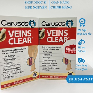 Viên uống giảm suy giãn tĩnh mạch Caruso’s Veins Clear 60 viên, mẫu mới của Úc
