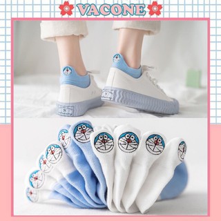 [Mã 44FASHIONSALE587 giảm 10K đơn 50K] Tất hoạt hình Vacone vớ nữ in gót Doremon xanh ngộ nghĩnh TN80