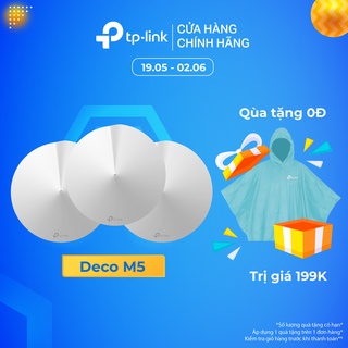 Hệ Thống WiFi Mesh TP-Link Deco M5 (3-pack) Chuẩn AC 1300Mbps Dành Cho Gia đình