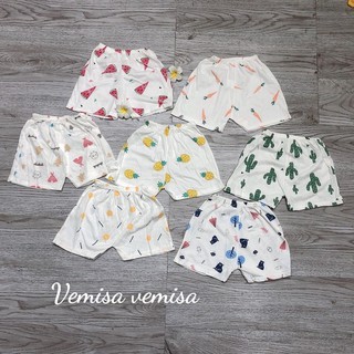 Quần đùi vải cotton giấy mùa hè siêu thoáng mát cho bé trai, bé gái (LẺ 1 QUẦN)