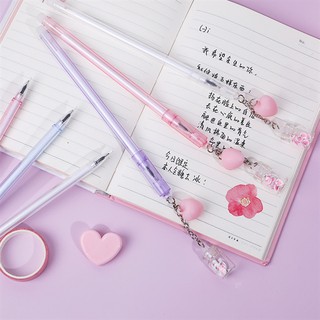 Bút nước nhũ tag quả đào kèm lọ ước nguyện