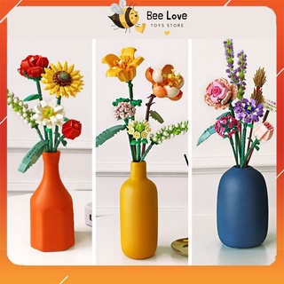 Bộ đồ chơi lắp ráp lego bó hoa Loz cho bé độc đáo BL105, mô hình lắp ghép xây dựng cây cảnh trang trí BeeLove