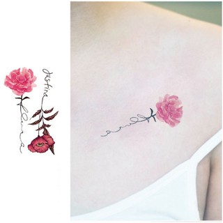 Hình xăm hoa chữ ký đuôi a12. Tatoo dán tạm thời size 10x6cm