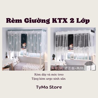 [SẴN] Rèm Giường Tầng Ký Túc Xá Cổ Tích 2 Lớp Che Nắng Siêu Xinh