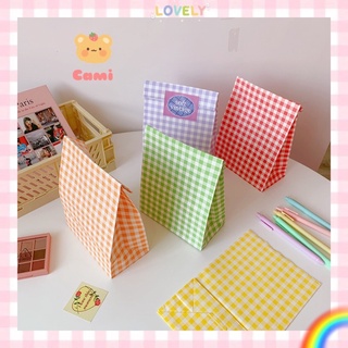 Túi đựng quà mini họa tiết kẻ caro
