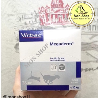 Gel ăn dưỡng lông cho chó mèo Megaderm virbac hộp 28 tuýp