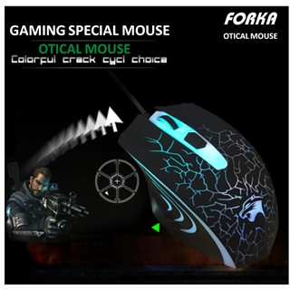 Chuột giành cho Game thủ FORKA 6D-IDP01 Siêu nhạy 2400DPI, siêu bền, nhiều mầu đẹp mắt