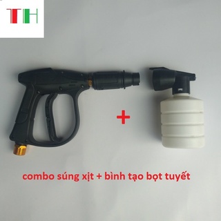 súng rửa xe và bình xịt xà bông tạo bọt tuyết ❤️FREESHIP❤️ (súng đen + bình 0,5 lít )