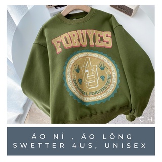 Áo nỉ sweater , áo lông Swetter 4US, unisex , thiết kế đẹp, chất vải dày dặn phối đồ cực trend