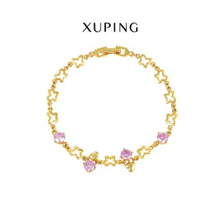 Vòng Tay Nữ Mạ Vàng 24K, Họa Tiết Đá Nhã Nhẹn - XPLT05