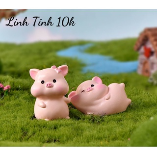 Tượng Heo Con trang trí ô tô, bàn làm việc, bánh kem đáng yêu dễ thương Sét chú heo mẫu 6 FREESHIP 50k - Linh tinh 10k