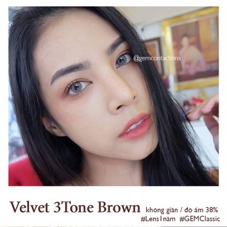Lens áp tròng VELVET 3TONE BROWN - HSD 1 NĂM
