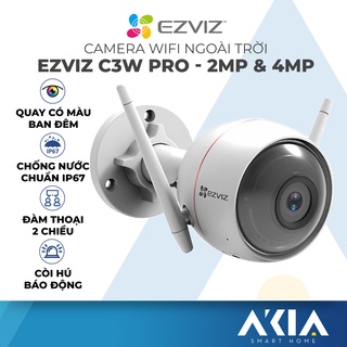 Camera ngoài trời ezviz C3W 2MP và C3W 4MP - quay đêm có màu, chống nước IP67, còi hú báo động, đàm thoại 2 chiều