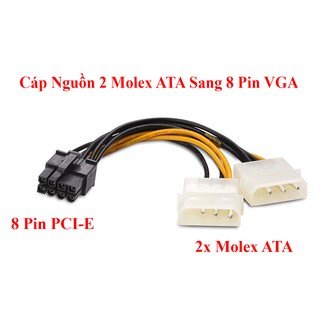 Cáp Nguồn 2 Molex ATA Sang 8 Pin Cho Card Đồ Họa VGA