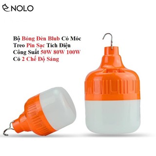 (SỈ = LẺ XẢ KHO, FREE SHIP) Bộ Bóng Đèn Blub Có Móc Treo Pin Sạc Tích Điện Công Suất 60W Có 2 Chế Độ Sáng
