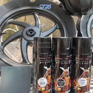 Combo 3 Chai Sơn Xịt Samurai/Kurobushi Đen Nhám ( Mờ) Gồm: UCH210 - 29/109A - 128A