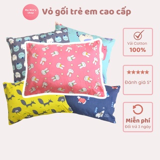 Vỏ gối cho bé cao cấp nhiều màu - 100% chất liệu cotton mịn màng thoáng mát thấm hút mồ hôi