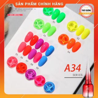 Sơn gel AS chính hãng chai đỏ mã A34 (màu Neon) 15ml