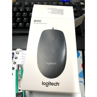 Chuột máy tính logitech có dây B100 dùng cho PC, laptop tặng kèm miếng pad lót chuột -Bảo hành 3 năm