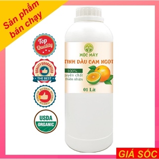 Tinh dầu cam ngọt 1 lít (1000ml) nguyên chất từ thiên nhiên Mộc Mây, xông phòng, thư giản, đuổi muỗi