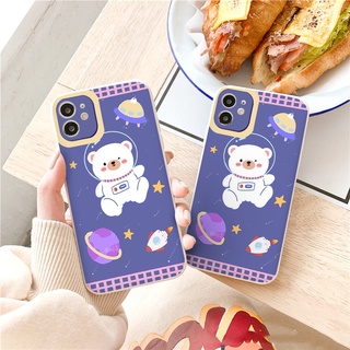 ỐP IPHONE GẤU TRẮNG PHI HÀNH GIA Ốp iphone iPhone 12 Pro Max 13 11 XS XR 6 6S 7 8 Plus SE 2020 vuông cạnh BVC